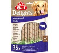 8in1 Delights Twisted Sticks Beef 35 Sticks