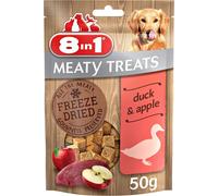 8in1 Meaty Treats, freeze dried snacks for dogs with duck and apple, grain free