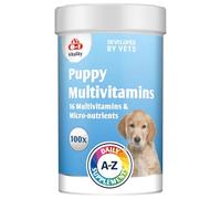 8in1 Puppy Multivitamins Nutritional Supplement - 11 multivitamins and 5 micronutrients - 100 tablets - for healthy growth, strong bones and immunity