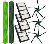 8in1 Service Kit - 2 Rubber Rollers | 3 HEPA Filters | for Roomba S9/S9+