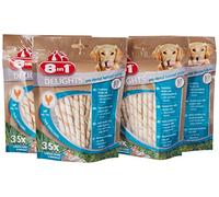 8in1 Snack for Dogs Delights Twisted Sticks Dental 35 Pieces Set of 5
