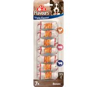 8in1 Triple Flavour Bones XS - chewy dog bones with chicken fillet, po