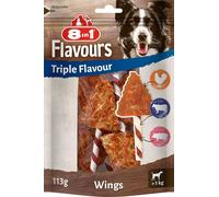 8in1 Triple Flavour Wings chew sticks for dogs - extra-meaty chew snacks, 113g
