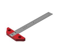 8Inch/200mm Precision T-Square Ruler - Durable Metal Carpenter Tool for Woodworking & Construction, Double-Sided Metric/Imperial Scale Measuring Ruler for Professionals, DIY Projects, Crafting
