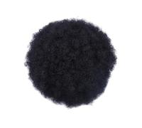 8inch Black Big Afro Puff Drawstring Ponytail Hair Extenion Short Curly Hair Bun Pony Puff Synthetic Updo Hairpieces with Clip for Women Girls (1PC))