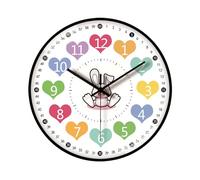 8Inch Cartoon Wall Clock For Kids Early Education Telling Time Teaching Clock With Easy To Read Number Time Management Early Education