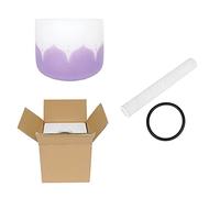 8Inch Crystal Singing Bowls Quartz Music Bowl Sound Percussions Instrument Kits With Hammer Yoga Bowls Crystal Singing Bowls Sets Of 3 For Healing Set With Rubber Hammer