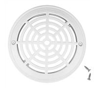 8Inch Pool Main Drain Cover The Top Grate Bottom Mounting Plates White Replacement Pool Drain Cover Pool Outlet Cover. For Swimming Pool