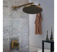 8Inch WallMounteShower Set Antique Brass Rainfall Shower Faucet with HandhelSprayer Modern Mixer Tap for Bathroom Experience