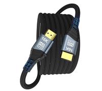 8K 10K 16K HDMI Cable , 96Gbps Ultra High Speed HDMI2.2 Cable 16K@30Hz 10K120Hz 8K@60Hz 4K@240Hz Cord, HDCP 2.3 & HDR10 eARC for Compatible with PS5/Xbox /Roku TV/Gaming PC/Blu-ra (HDMI 16K Cable 3M)