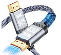 8K 10K HDMI 2.1 Cable, 3.3Ft 5Ft 6.6FT 10Ft 13Ft 16Ft 19Ft 26Ft Certified Ultra High Speed HDMI Cable Braided Cord 48Gbps 4K@120Hz 8K@60Hz, DTS:X, HDCP 2.2 & 2.3, HDR 10 for Roku TV/PS5/HDTV/Blu-ray