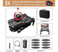 (8K 2B Lidar) New V198 Gps Drone Esc 8k Hd Camera Professional Fpv 5g Wifi Laser/optical Flow Obstacle Avoidance Brushless Motor Foldable Quadcopter Toy Gift