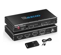 8K@60Hz 4K@120Hz HDMI 2.1 eARC Audio Extractor 2 in 1 Out HDMI Switch eARC 7.1Ch,ARC SPDIF 5.1Ch,VRR, ALLM, HDCP 2.3, HDR10, CEC Compatible with PS5, Xbox, AMD IR Remote Control EDID Management