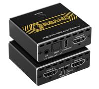8K@60Hz 4K@120Hz HDMI2.1 Audio Extractor 2 in 1 Out Switch,48 Gbps,HDCP 2.3, SPDIF 5.1Ch,L/R 2.1Ch,Supports,ARC TV Apps,VRR,ALLM,HDCP Bypass,HDR,Dolby Vision Atmos,Soundbar,Graphics Card