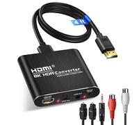 8K@60Hz HDMI ARC/eARC Audio Extractor Converter 4K@120Hz, avedio links HDMI to Optical SPDIF + 3.5mm AUX Jack Stereo Audio Adapter Converter Splitter Inserter Support HDCP2.3 Digital PCM DTS 5.1