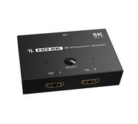 8K @ 60Hz HDMI Compatible Switching 2-in-1 Out Hubs with HDCP Support and 4K @ 120Hz Compatibility Games HDMicompatable Switching
