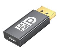 8K@60Hz USB C to DisplayPort 1.4 Adapter,Bidirectional Type C to Display Port Adapter,Thunderbolt 3/4 to DP Converter Compatible with MacBook,iPhone 15 16 17,iPad Pro,Samsung,Lenovo/HP/Dell/ASUS