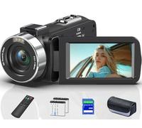 8K 64MP Video Camera 18X Digital Camcorder Video Camera for YouTube 3.0 inch Flip Screen Camcorder Vlogging Camera with 32GB SD Card, 2.4G Remote Control, Two Batteries