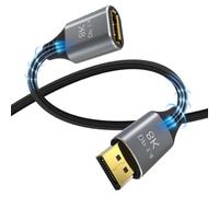 8K Clearly DisplayPort 1.4 8K60Hz Male To Female Cable 4K 144Hz For Video And Gaming Extension Cord Efficient