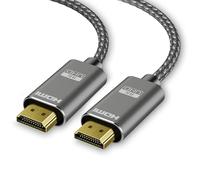 8K HDMI 2.1 Cable 6 ft /2M, | Ultra High Speed 48Gbps，4K@120Hz, 8K@60Hz, 0.01ms, HDR10+, eARC, HDCP2.3, DTS-HD, 12 Bit Color |, Braided HDMI Cord for Netflix Roku TV PC Monitor Projector PS5 Xbox