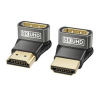 8K HDMI Angled Plug, 8K@60Hz 4K@120Hz, 90 and 270 Degree Adapter