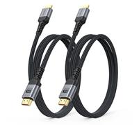8K HDMI Cable 3FT/1M 2-Pack, 48Gbps HDMI 2.1 High Speed Cable, 4K@120Hz/144Hz 8K@60Hz, HDR10 eARC HDCP 2.2, Compatible for PC, PS5, Xbox Series X, Laptop, Monitor, HDTV, LG OLED TV, Roku TV, Soundbar