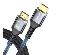 8K HDMI Cable 6FT, High Speed 48Gbps HDMI 2.1 Cord, Support 8K@60Hz & 4K@120Hz, HDR10+, SBTM, 12bit, 3D, eARC, Dolby Atmos, DTS:X, HDCP 2.3 for TV, Monitor, Apple TV, Roku, Soundbar, PS5, Xbox