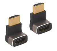 8K HDMI Extender Adapter, 270 Degree Angle HDMI 2.1 Version Male to Female Extension Connector Coupler, Support 8K@60Hz, 4K@120Hz HDR, for TV Projector Laptop PC,2 Pcs (270 Degree)