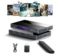 8K HDMI Switcher 5×1 Seamless Switch 3HDMI+2Type-C Input 1HDMI Output SGRAPID HDMI 2.1 Switch with Remote/Power Cable Support USB-C Automatic Switching 8K@60Hz 4K@120Hz 48Gbps HDR for Laptop/PS5/4 et