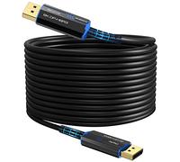 8K Long DP Fiber Optic Cable 130Feet/40m, 8K@60Hz, 4K@144Hz, 32.4Gbps Displayport 1.4 Cable, Gold Plated Connector, Slim and Flexible Cord, Support HBR3, DSC 1.2, HDR10, 3D Visual Effects, VR Headset