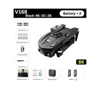 (8K OF 2B) Portable 6K/8K HD Drone-Camera One Key Start Quadcopters Camera Toys for Kid Adult