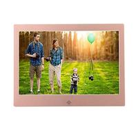 8KLANMMQ 10 Inch Metal LED Digital Photo e 720P Video Music Calendar Clock Player 1024x600 Resolution (Color : Rose Gold)