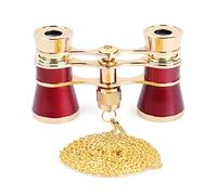 8KLANMMQ 3 X 25 Classic Foldable Opera Glasses Binoculars Metal Body with Chain Optical Lens Theater Telescope Retro Design Women Gifts (Color : A) (E)