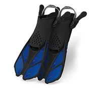 8KLANMMQ Adjustable Swimming Fins Adult Snorkel Foot Flippers Diving Fins Beginner Water Sports Equipment Portable Diving Flippers Child (Blue Small)