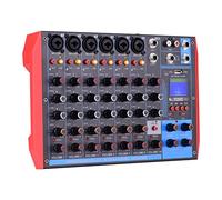 8KLANMMQ AG-8 Portable 8-Channel Mixing Console Digital Audio Mixer +48V Phantom Power Supports BT/USB/MP3 Connection
