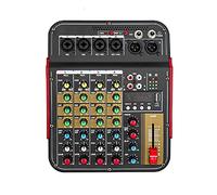 8KLANMMQ Digital Audio Mixer M600 4ch Mic + 2rca USB Mixer with 48v Phantom Power with BT Mp3 Professiol Audio System