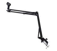 8KLANMMQ Extendable Recording Microphone Holder with Mic Clip Table Mounting Clamp (Color : White) (Black)