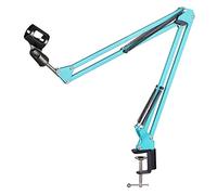 8KLANMMQ Extendable Recording Microphone Holder with Mic Clip Table Mounting Clamp (Color : White) (Blue)