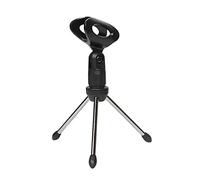 8KLANMMQ Foldable Live Microphone Tripod Adjustable Height Mic Mount Holder Stand Bracket Support Portable Metal Desktop Table Holder