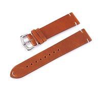 8KLANMMQ Handmade Wax Oil Skin Watch Straps Vintage Genuine Leather Watchband Calfskin Watch Straps Brown Colors 18mm 20mm 22mm 24mm (Color : Black Size : 20mm) (Orange 24mm)