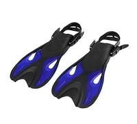8KLANMMQ Kids Anti-Slip Swimming Fins Adjustable Strap Diving Fins Heel Swim Fins Flippers Snorkeling Scuba Equipment (Blue Medium)