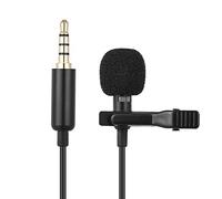 8KLANMMQ Microphone 1.45m Mini Portable Microphone Condenser Clip-on Lapel Lavalier Mic Wired for Phone for Laptop