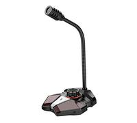 8KLANMMQ Microphone Computer USB Microphone 3.5mm AUX Output Noise Reduction Phone Call Conference HD Omnidirectional Condenser Microphone (Color : Style 1) (Black)