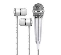 8KLANMMQ Microphone Mini Mic Wired 3.5mm Stereo Studio Handheld Audio with Earphone KTV Karaoke Speech for Phone Computer Noise Cancellation (Color : C) (B)