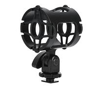 8KLANMMQ Microphone Shock Mount Holder with Cold Shoe Universal Plastic MIC Stand Shock-Proof Clamp Studio Recording Bracket for Camera