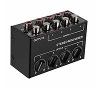 8KLANMMQ Mini Passive Stereo Mixer RCA 4-Channel Passive Mixer Small Mixer Mixer Stereo Dispenser