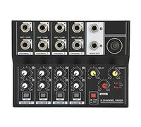 8KLANMMQ Mixer Audio Portable 8-Channel Stereo Audio Sound Mixer Microphone Amplifier Console Dj
