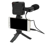 8KLANMMQ Professiol Smartphone Vlog Shooting Kits with Mini Tripod Phone Clip Fill Light Microphone for Video Recording Live Selfie (Color : Black)