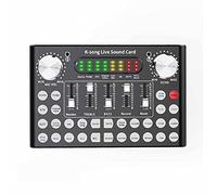 8KLANMMQ Professional Mixer DJ Live Equipment Sound Card Microphone Set Perfect for,Video Conference,Gaming
