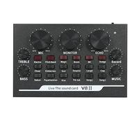 8KLANMMQ V8II USB Live Sound Card BT Accompaniment Audio Mixer with Sound Effects Broadcasting Recording Network Singing on Phones Laptop